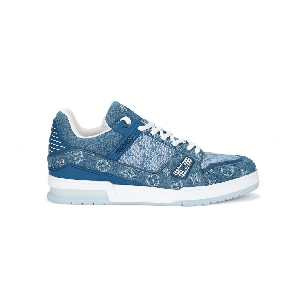 Louis Vuitton Trainer Sneakers 'Denim Monogram' 1A7S54