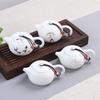 Ding Kiln Witte Mat Keramische Theepot, Kung Fu Theepot, Handgemaakte ketel kung fu theepot theeceremonie puer theepot 180ml