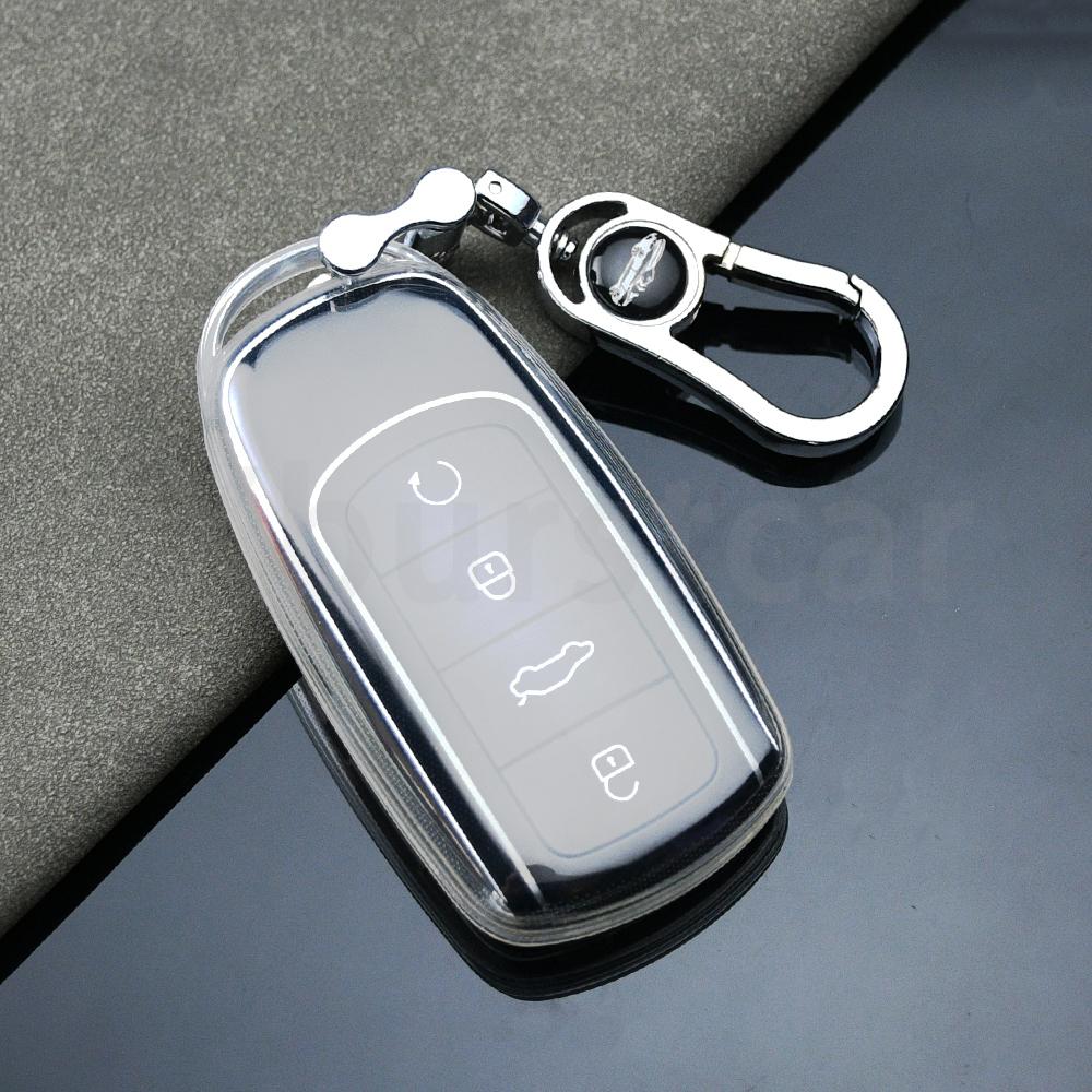 Transparent Tpu Car Smart Key Case Cover Shell Bag Protector For Chery Tiggo 8 Pro Tiggo 8Plus New 5 Plus 7Pro Accessories