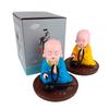 1Pc Car Dash Board Home Office Decoration Solar Powered Bobble Shaking Head Dancing Toy Buddhist Monk Figurines Statues