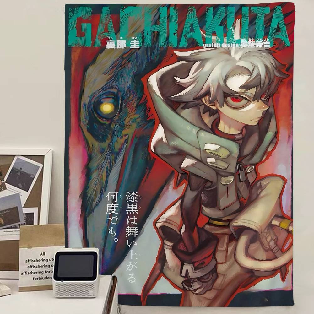 Anime di Combattimento Soprannaturale Giapponese G-Gachiakuta Appeso Arazzo Boemo Appeso Tarot Tappeti da Parete Hippie Stanza Studenti Arazzo Giapponese