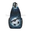 Soccer Ball Print Sling Bag Cool Football Art Pattern Crossbody Backpack Casual Chest Bag Lightweight Daypack for Travel Sports