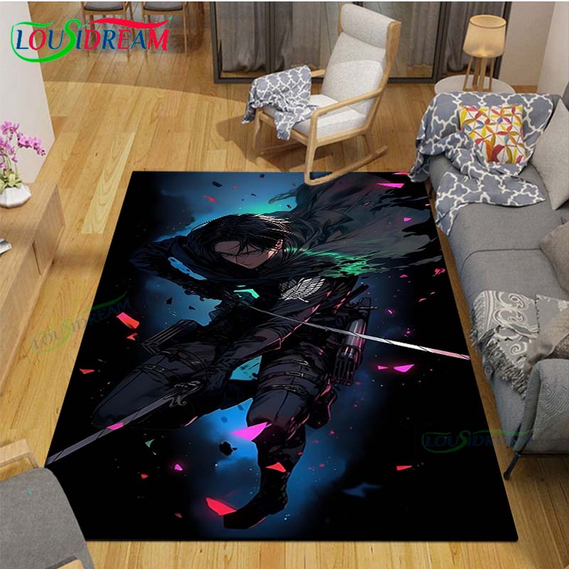 Fashion 3D Cartoon A-Attack T-Titan Printed Carpet Living Room Anti-Skid Area Rug Kids Bedroom Mats Yoga Mat Carpet Decor Gift