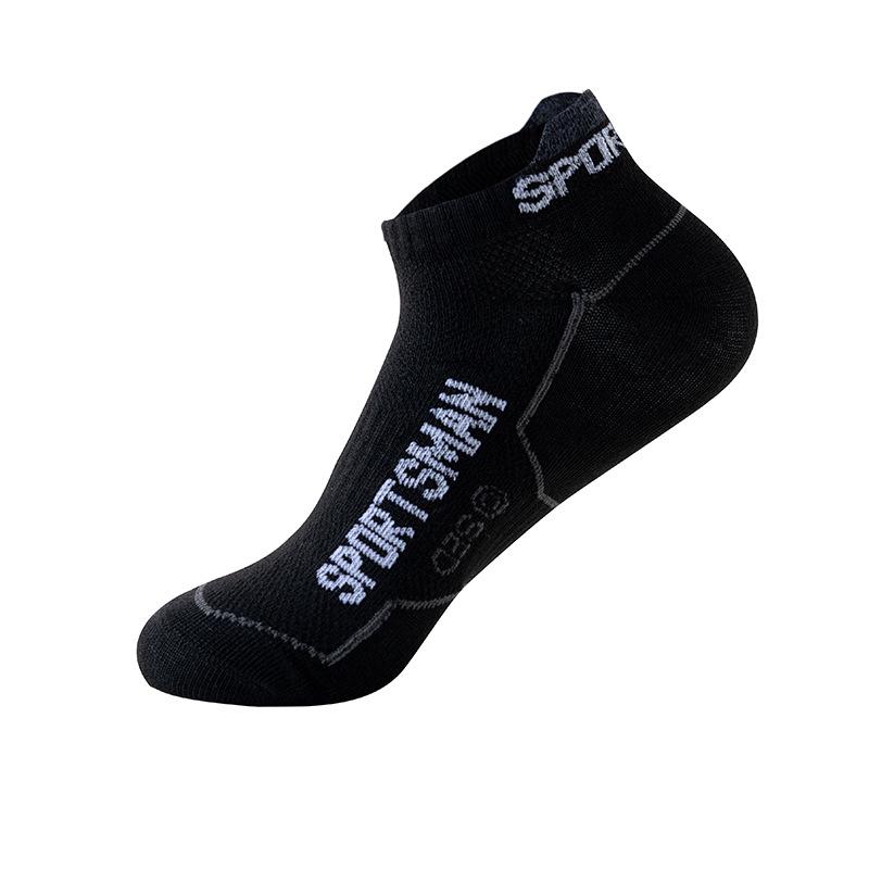 Men's Breathable Mesh Summer Socks - Casual Sports Style in Black, White, and Gray.