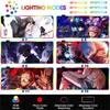 Anime Jujutsu Kaisen Large LED Mouse Mat Rubber Mousepad Gojo Satoru Yuji RGB Mouse Pad Gamer HD Print Table Mat Keyboard Pads