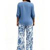 Women's 2 Piece Outfit High Waist Wide Leg Pants Set Slimming Flowy