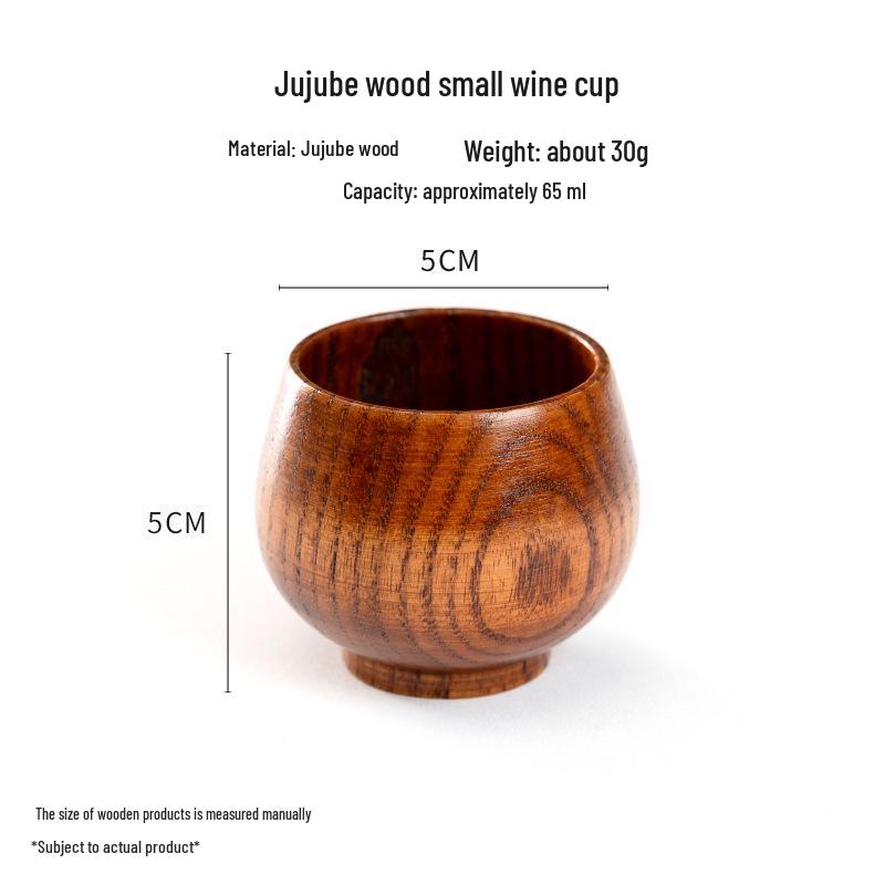 Japanese High-Temperature Resistant Jujube Wood Tea Mug