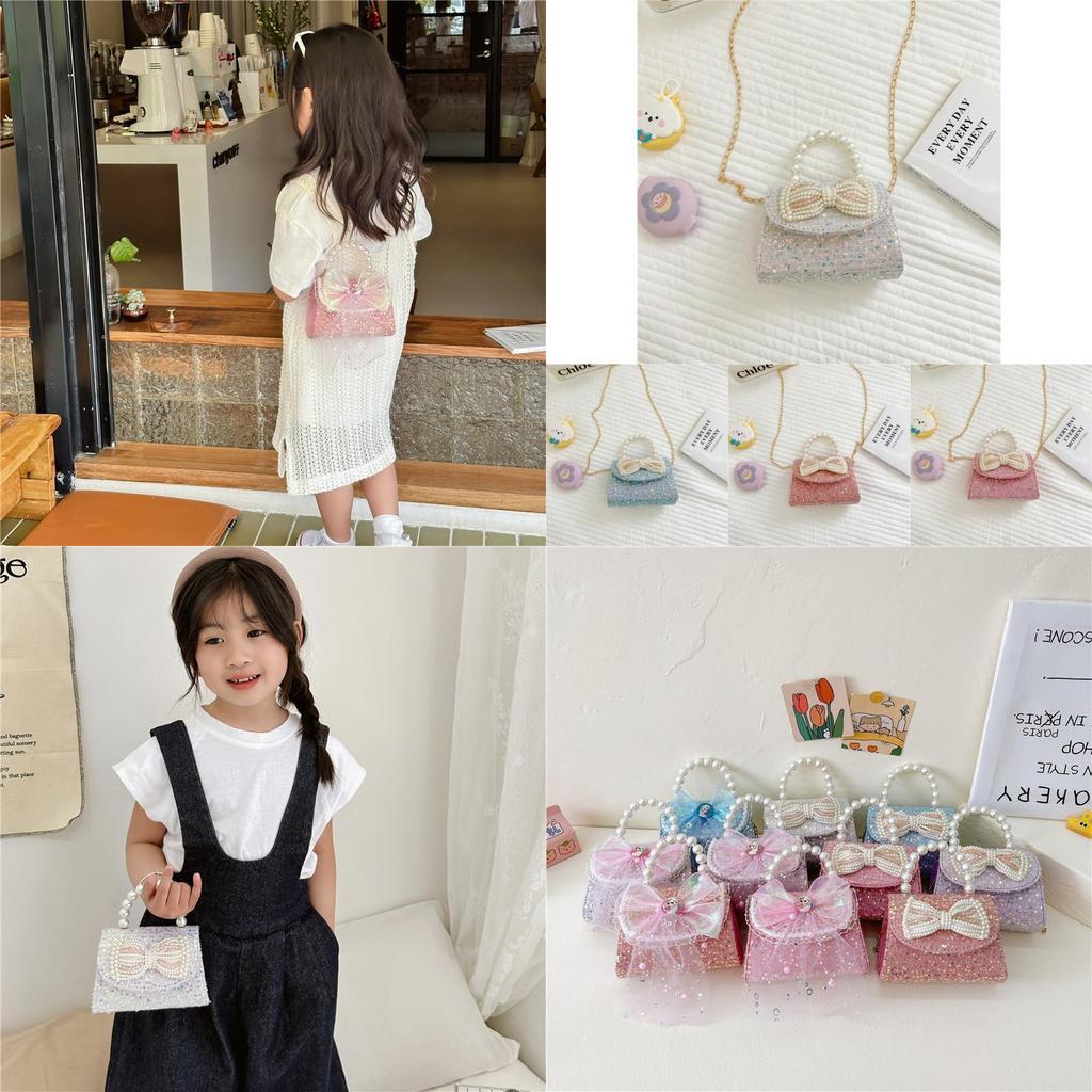 Fashionable Mini Children's Handbag Stylish Princess Bowknot Crossbody Bag For Girls