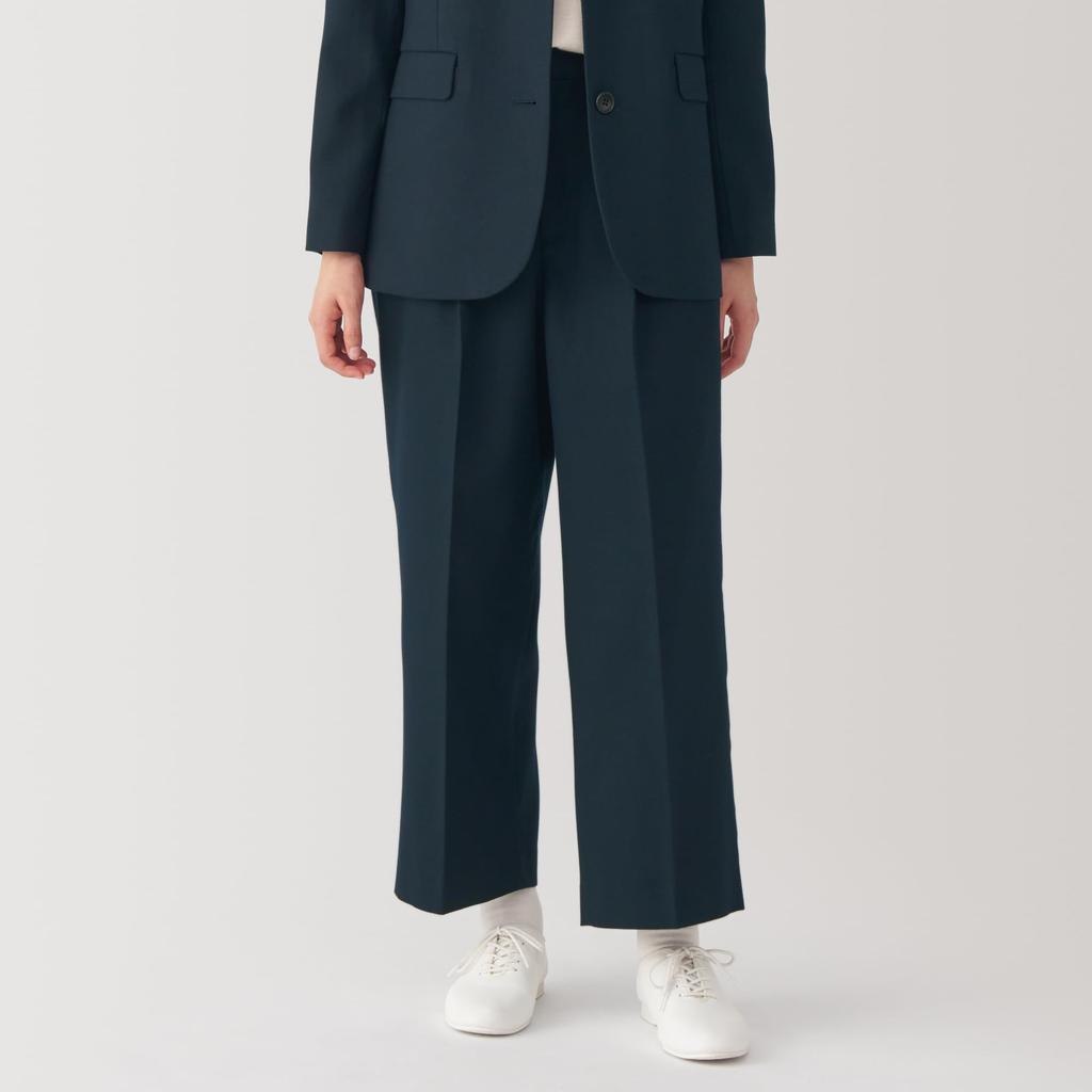 MUJI Brushed Tapered Pants BE1U9A4A Dunkelblau S Damen Damen Damen