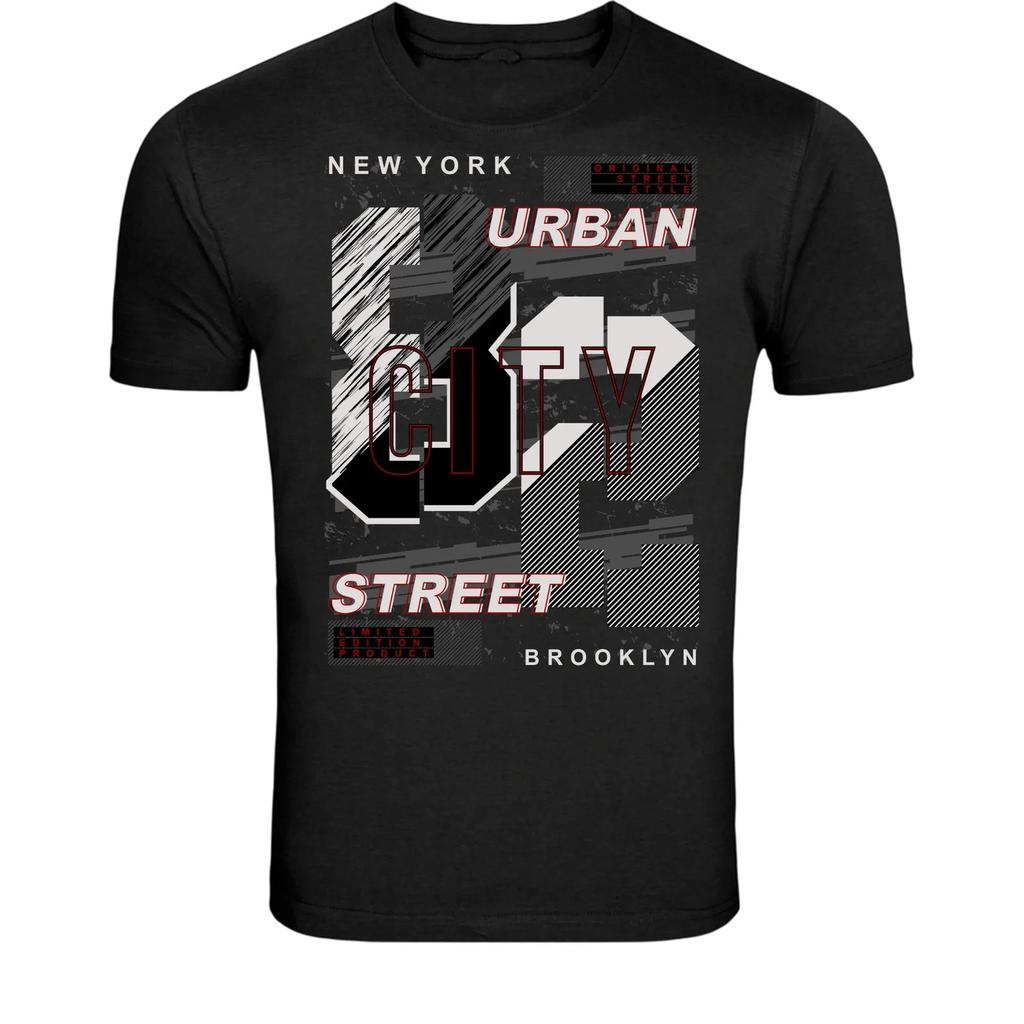 Urban City Street Brooklyn T-Shirt - Modern Typography