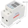 Double LED Display Single Phase Adjustable Voltage Current Protector Voltage Protective Device AC230V 63A x 36 x 60mm