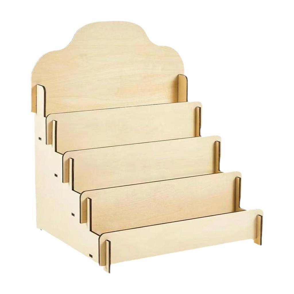 Card Display Holder Multi Tier Wooden Greeting Stand Comic Book Retail Table