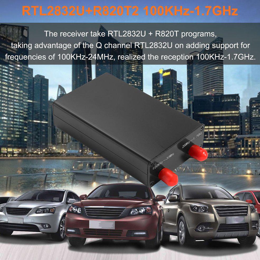 100KHz-1.7GHz RTL-SDR HF SSB Full Band Radio USB Tuner Receiver RTL2832U+R820T2