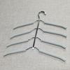 Space Saving 5 Tier Non Slip Hanger, Stackable Multi Layer Clothes Rack For T Shirts And Shirts, Heavy Duty Plastic Coated Wire Organizer
