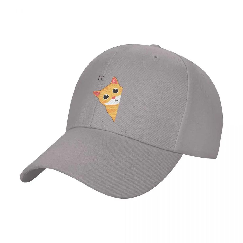 Cat Peeking Orange Baseball Cap Luxury Man Hat Male Hat Mens Caps Womens