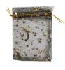 Transparent Organza Mesh Bag with Star & Moon Design, Drawstring Pouch for Jewelry or Candy Gift Packaging