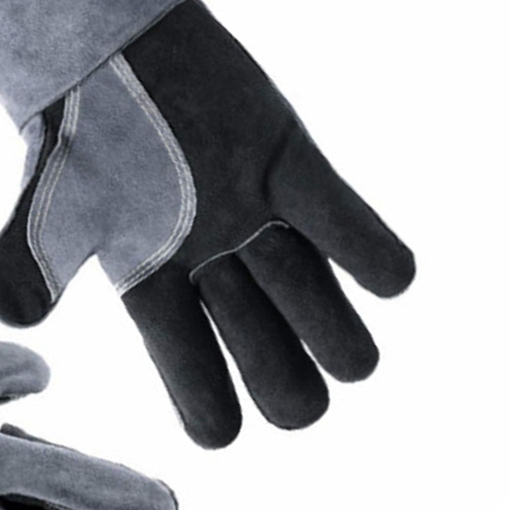 1 Pair Forge Welding Gloves High Temperature Resistant Cowhide BBQ Gloves Cooking Gloves for