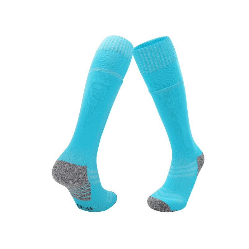 Professional Long Football Socks with Pocketed Shin Guards - Non-slip, Towel Bottom for Kids & Adults