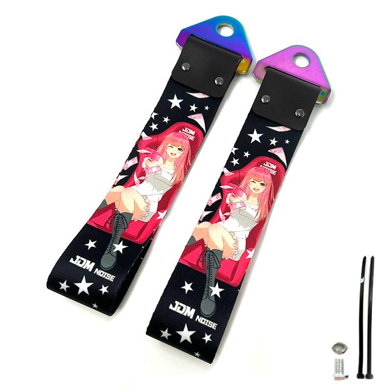 JDM Culture Colorful Metal Buckle Tow Strap - Car Modification Decoration