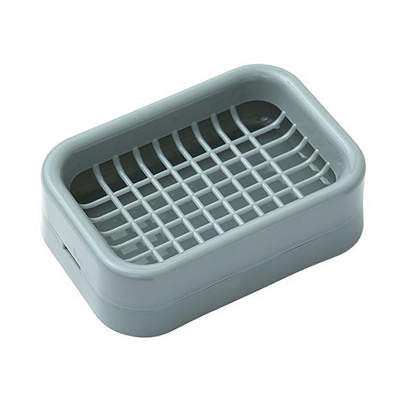 Creative Grid Soap Dish Thickened Double Layer Drain Soap Dish Bathroom Laundry Soap Rack Storage Rack