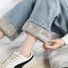 Women's High Rise Fleece Lined Straight Leg Wide Leg Denim Jeans Warm Winter Casual Trousers