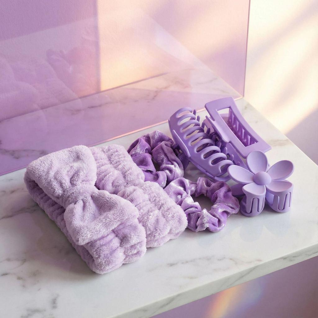 Set di Fiocchi e Mollette per Capelli Opachi Multicolor - 16 Pezzi
