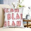 Blah Blah Blah Kissenbezug Bedruckt Zuhause Weich DIY Kissenbezug Buchstaben Namen Sätze Verse Zahl Rot Grün Gelb Rosa