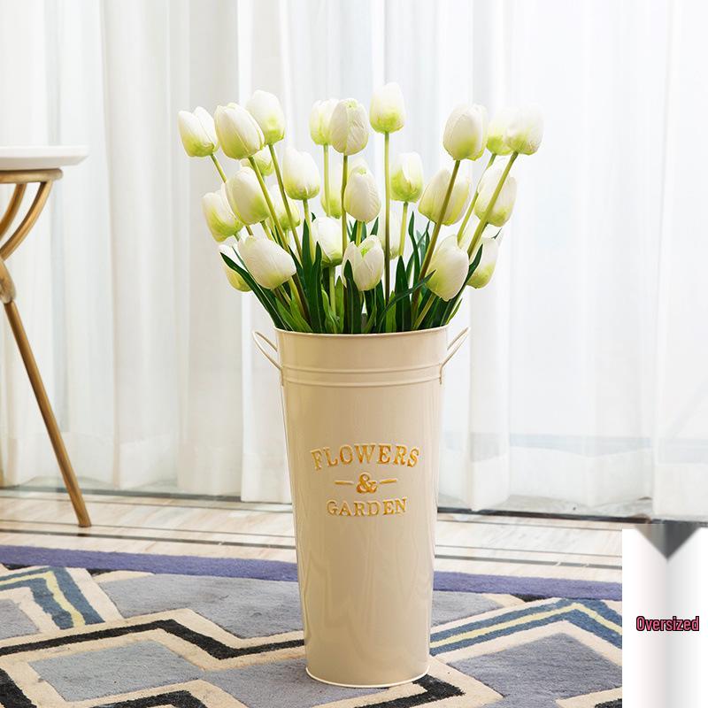 Creative Tin Flower Pot: Dried & Fresh Flower Arrangement Vase for Home or Flower Shop Use