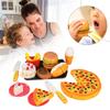 Simulare Mâncare Copii Pretend Bucătărie Jucării Hamburger Gătit Jucării Joacă Pretend Pizza Set Ste X1S6