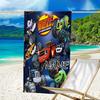 1pc Blaze and the Monster Machines1 Beach Towel with Custom Name, Beach/Swimming/Bath/Picnic/Camping Towel, Suitable for Seaside Beaches