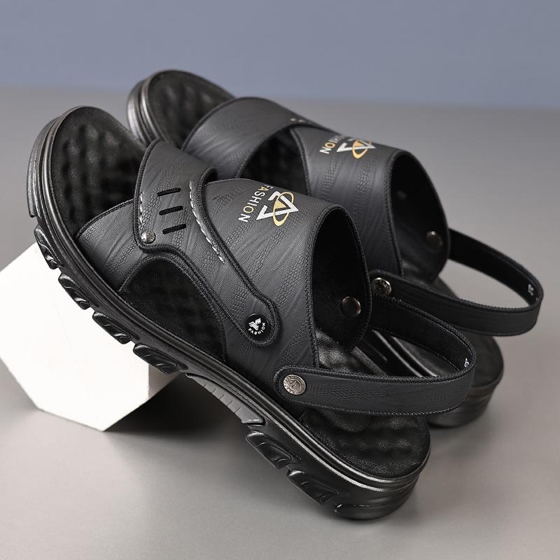 Summer sandals men's soft-soled non-slip outer wear two-purpose cool slippers men's versatile casual dad beach shoes
