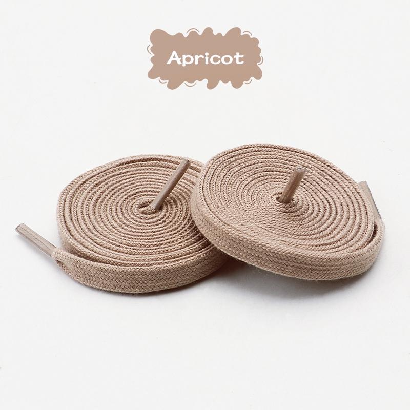 Klassieke Effen Platte Veters Premium Katoen Casual Schoenveters Sneakerschoenveters Schoenaccessoires 1 Paar 140cm abrikoos