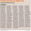 Dryer Heating Element Kit Compatible With Samsung DVE45N5300F/A3 DVE45N5300V/A3 DVE45N5300W/A3 DVE50M7450P/A3 DVE50M7450W/A3 DVE50R5200W/A3