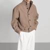 Men's High-End Woolen Stand-Collar Jacket - Korean & British Style Trend for Autumn/Spring