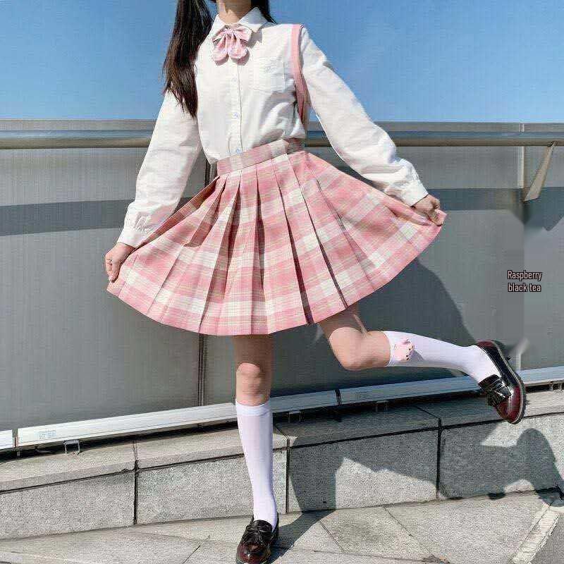 Japanese Academy Style JK Uniform Set - Long/Short Sleeve, Pleated Skirt for Female Students