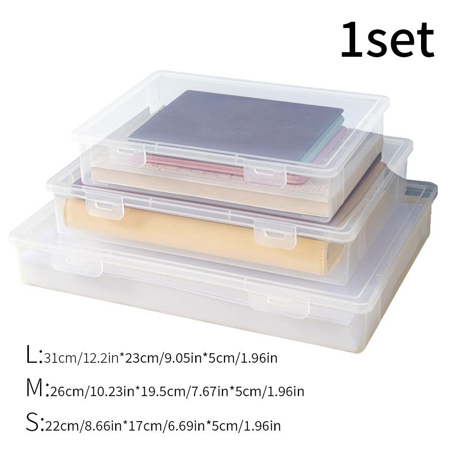 

1 set, a large, medium and small size document and stationery storage box, suitable for storing and organizing various products