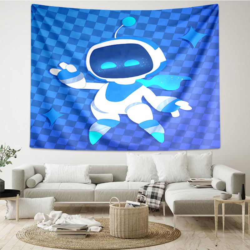 Space Adventure Astro Bot Tapestry Hanging for Bedroom,Livingroom, Playroom,Decor Art Room Wall Tapestry Holiday and Birthday Gifts