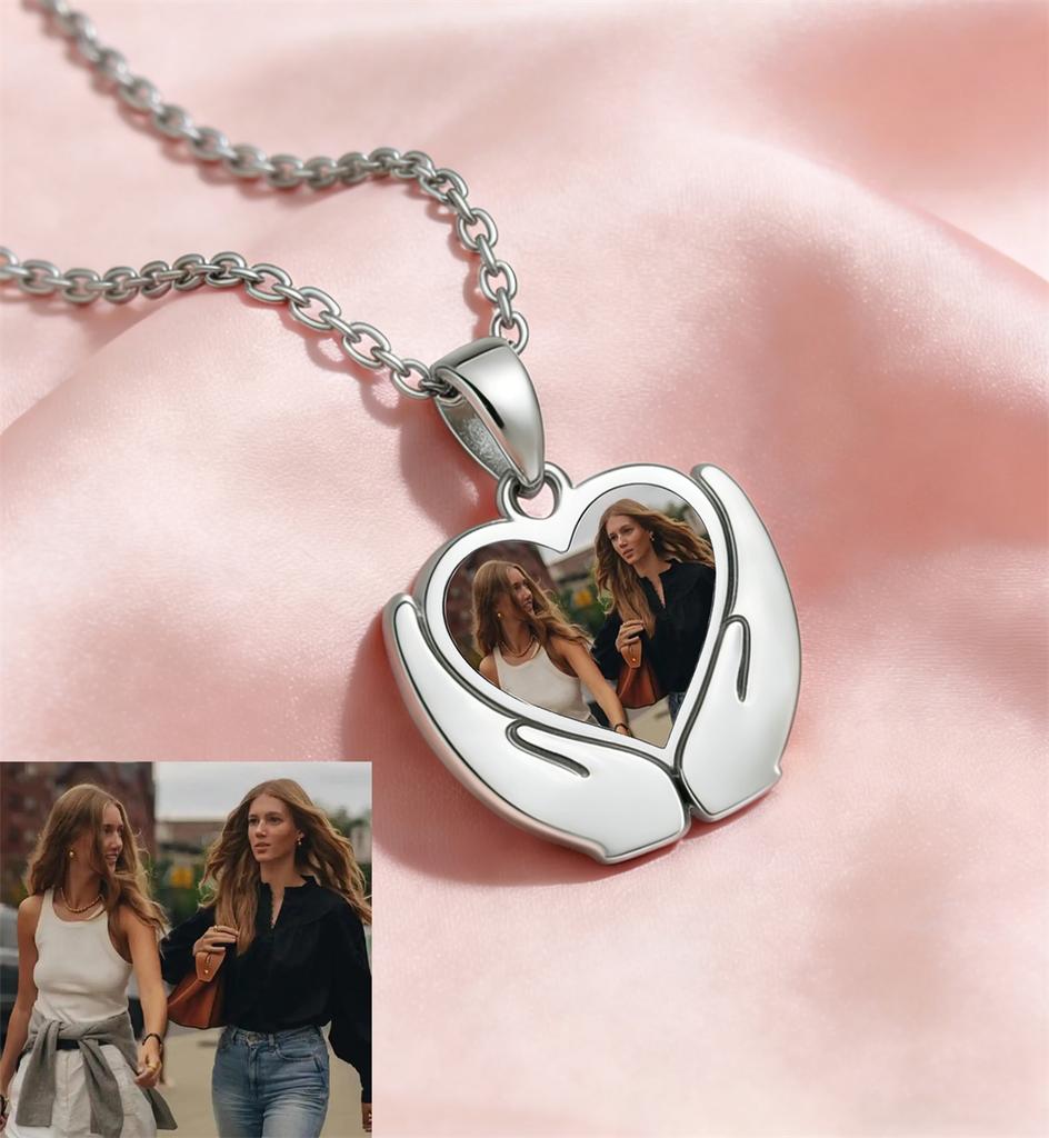 Custom Photo Necklace Stainless Steel Personalized Picture Pendant Necklaces for Women Men Couple Children Jewelry Gifts