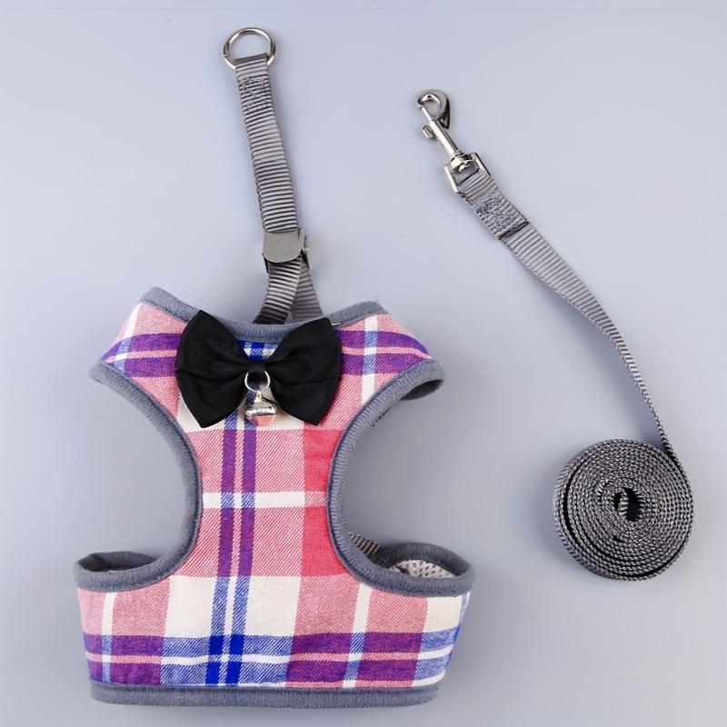 

Регулируемая шлейка для собак и кошек с мягкой сеткой, дышащая конструкция - удобная, освежающая и стильная для прогулок, бега и повседневной деятельности S розовый