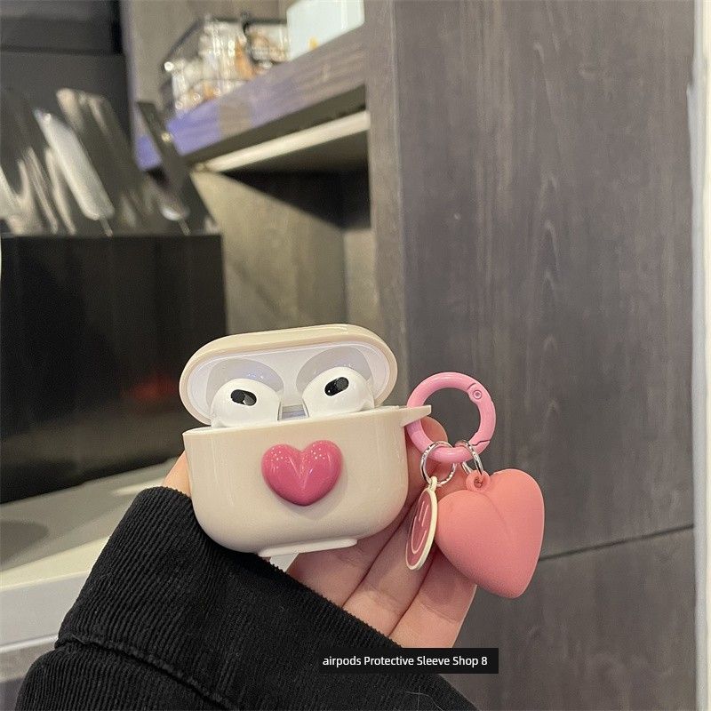 

Minimalist Heart for Apple Bluetooth Three Generation Protective Case AirPods Pro2/3 Generation Earphone Case Young Adult Core Young Adult Heart Heart Earphone Case airpods 3