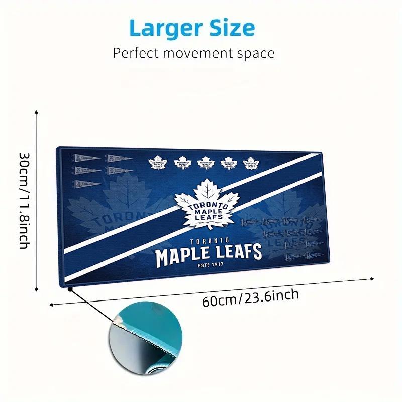 Toronto Maple Leafs Farbiges Mauspads Großes Gaming Tischkissen Rutschfestes Laptop Tablet Großes Mauspads XXL Matte Mini PC Spielmatte Mit Verschlusskante