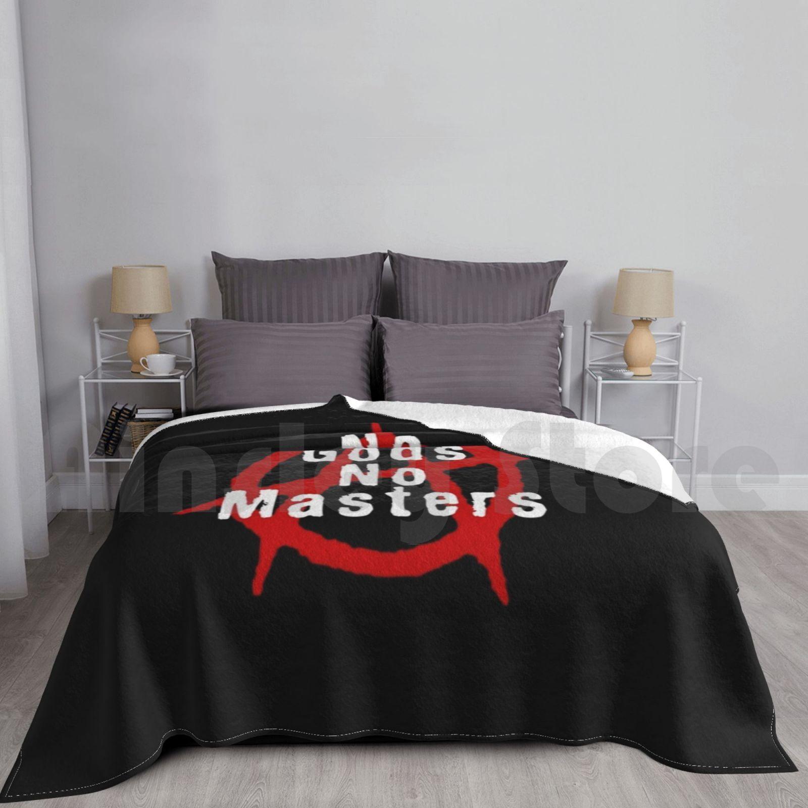 Anarchy. No Gods , No Masters. Blanket For Sofa Bed Travel Anarchy Anarchism Anarchist Libertarian Punk Liberty Size: 75*100cm, Weight: 230 GSM