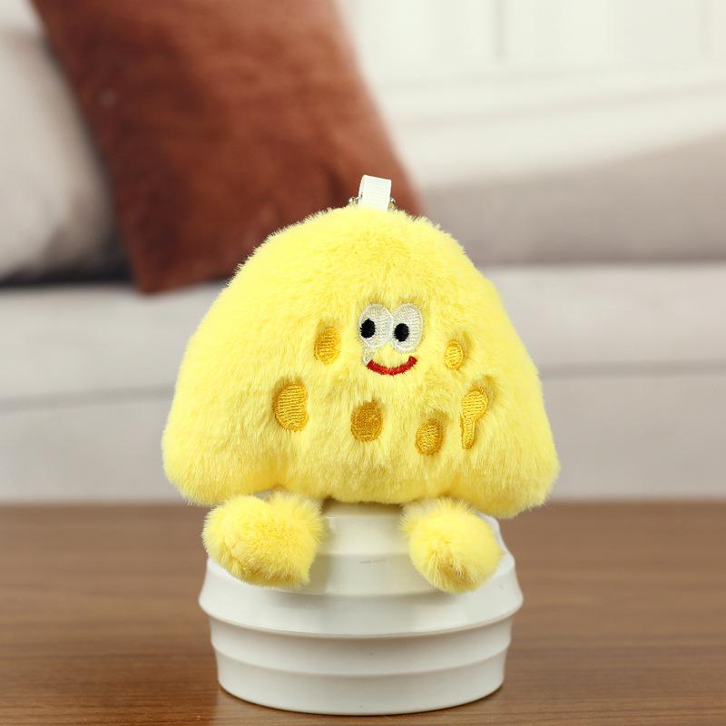 And Creative Fun Cheese Sandwich Plush Keychain Cute Accessory Couples For