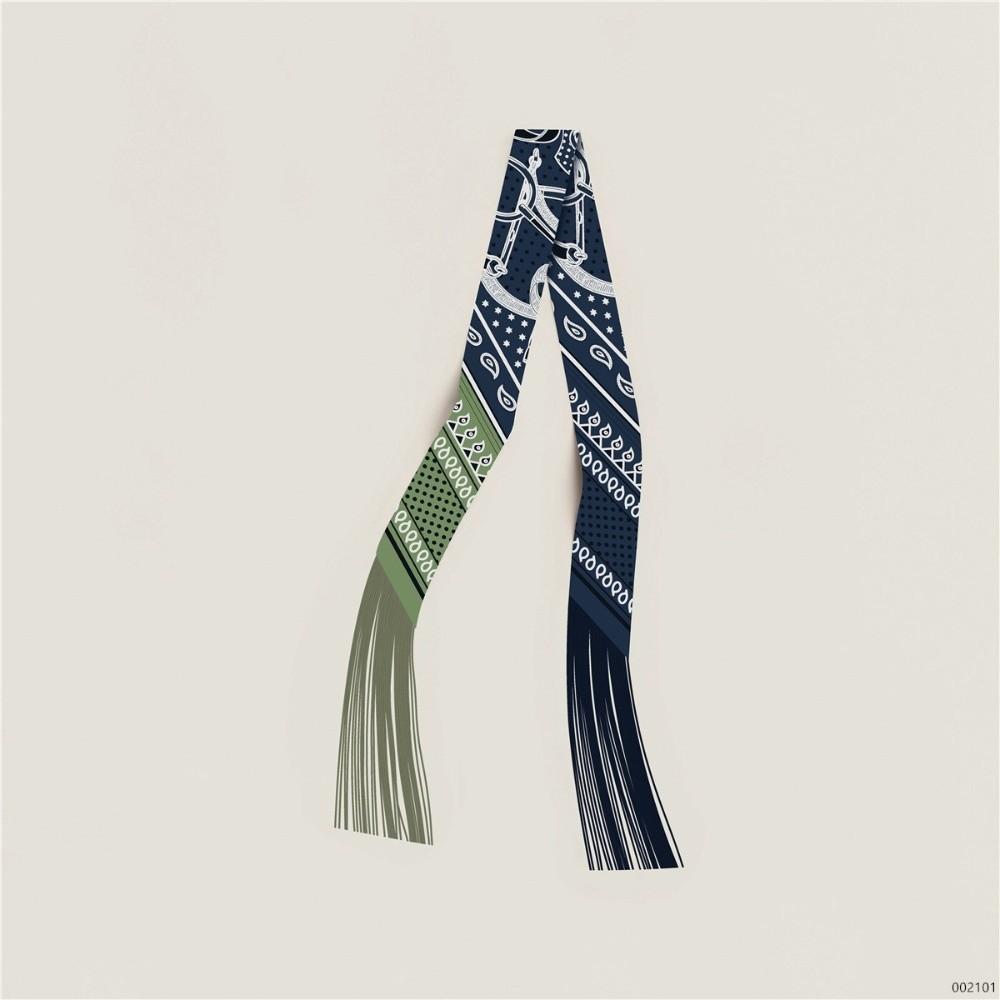 Retro Women s Decorative Silk Scarf 130x5cm Fashion Accessory Long Twill Silk Scarf Multi-purpose Twill Silk Decorative Ribbon
