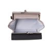 [Coboca+] WC25112 Card Case, Black, Ribbon Attached, 9 Pockets, Pearl-Like Chain, Wallet with Coin Purse, 9cm X 10cm X 3cm, Snap Button Closure