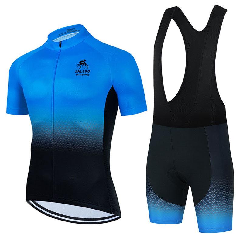

Breathable Men s Cycling Suit Mountain Bike Short Sleeve Strap Shorts Clothing 2026 Summer Breathable Suit Cycling Suit XS