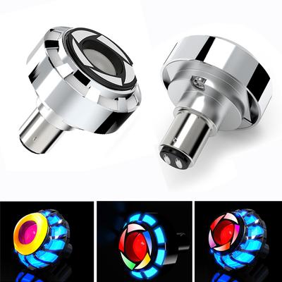 Lampe d'avertissement pour moto Phare Angel Eye pour moto 1157 Feu arrière de freinage LED RGB pour moto Accessoires Moto Universel