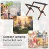 Przenośny Składany Stojak Chłodzący na Kemping Stop Aluminium na Kemping Piesze Wycieczki Grill Piknik Uchwyt na Lodówkę Stojak Podtrzymujący