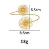 Hollow Flower Adjustable Upper Arm Cuff Bracelet Boho Open Floral Armband Summer Bangle Body Jewelry For Women