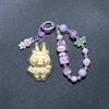 Golden 999 Pure Gold Mobile Phone Pendant Keychain Cartoon Plush Bag Charm
